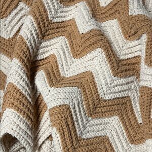 Handmade Chevron Patterned Lap Blanket